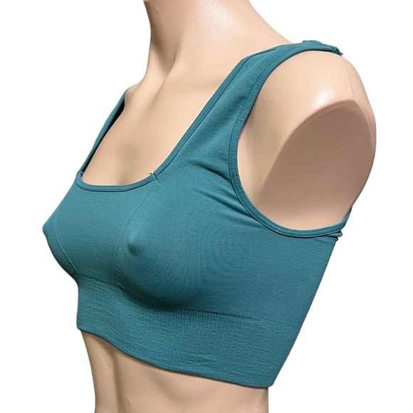 Free People Good Karma Square Neck Bra XS/S Sage Green NWOT - Picture 2 of 3